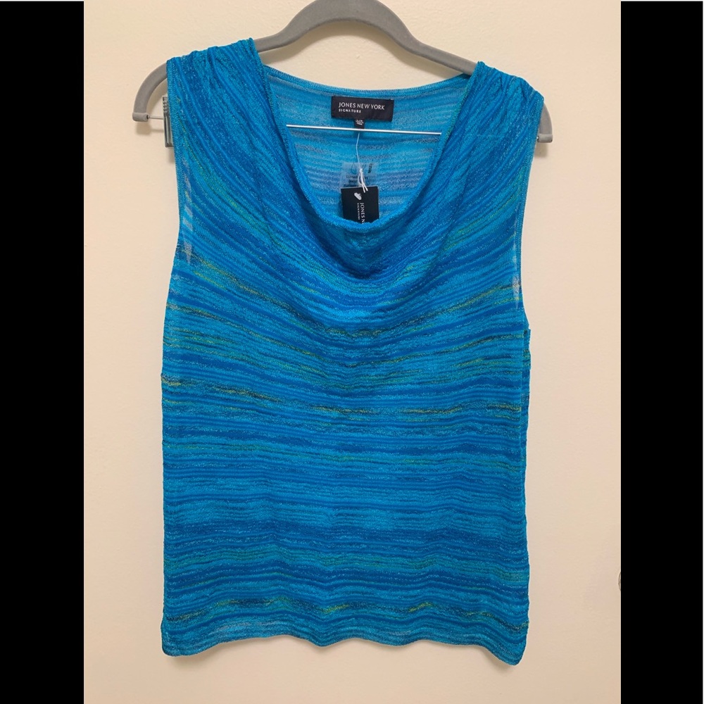 Jones New York Knit Cowl Neck Top NWT Size L